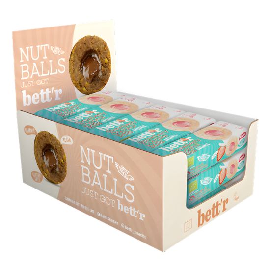 Φρουτένιες Μπάλες με Γέμιση Καρύδας & Φράουλας (3x15) (45γρ)