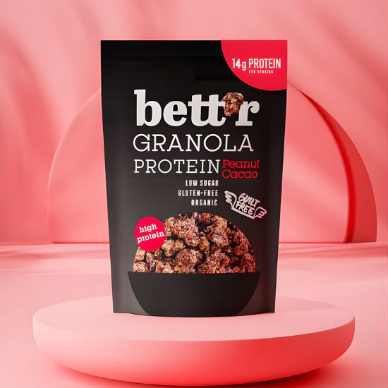 Γκρανόλα Πρωτεΐνης με Φυστίκι & Σοκολάτα Χωρίς Γλουτένη (300γρ)