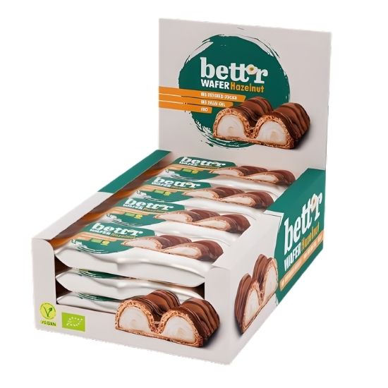 Μπάρα - Γκοφρέτα με γέμιση φουντούκι και επικάλυψη σοκολάτας (33γρ)