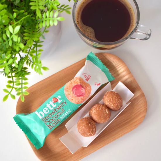 Φρουτένιες Μπάλες με Γέμιση Καρύδας & Φράουλας (3x15) (45γρ)