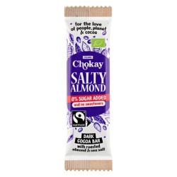 Μαύρη Σοκολάτα με Αλατισμένα Αμύγδαλα 'Salty Almond' Χωρίς Γλουτένη & Χωρίς Ζάχαρη (30γρ)