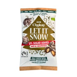 Μπουκιές Αμυγδάλου 'Let It Snow' με Κακάο Γάλακτος και Καρύδα Χωρίς Ζάχαρη (85g)