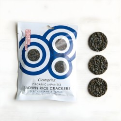 Κράκερ από Καστανό Ρύζι - Μαύρο Σουσάμι & Tamari (40gr)