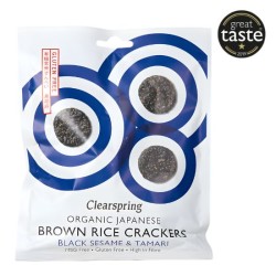 Κράκερ από Καστανό Ρύζι - Μαύρο Σουσάμι & Tamari (40gr)