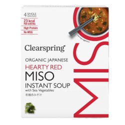 Miso Σούπα Στιγμής με Χόρτα Θαλάσσης - Κόκκινη Hearty Red (4X8g)32γρ