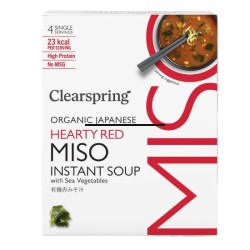 Miso Σούπα Στιγμής με Χόρτα Θαλάσσης - Κόκκινη Hearty Red (4X8g)32γρ