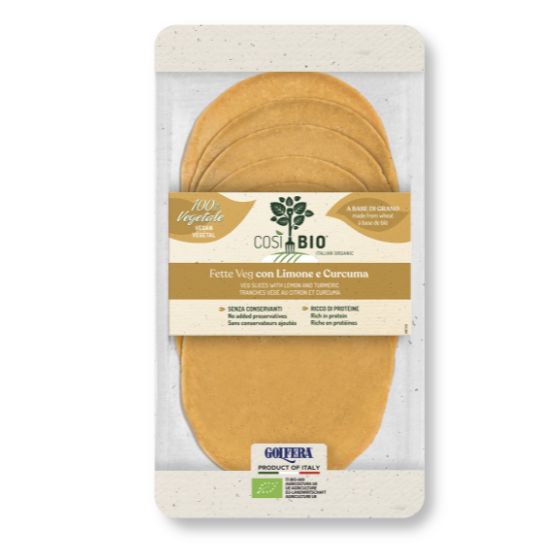 Χορτοφαγικές/Vegan Φέτες από Σιτάρι & Ρεβύθι με Λεμόνι & Κουρκουμά (80γρ)