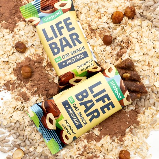 Μπάρα βρώμης - Πρωτεΐνης με Τραγανό Φουντούκι Χωρίς Γλουτένη (40γρ)