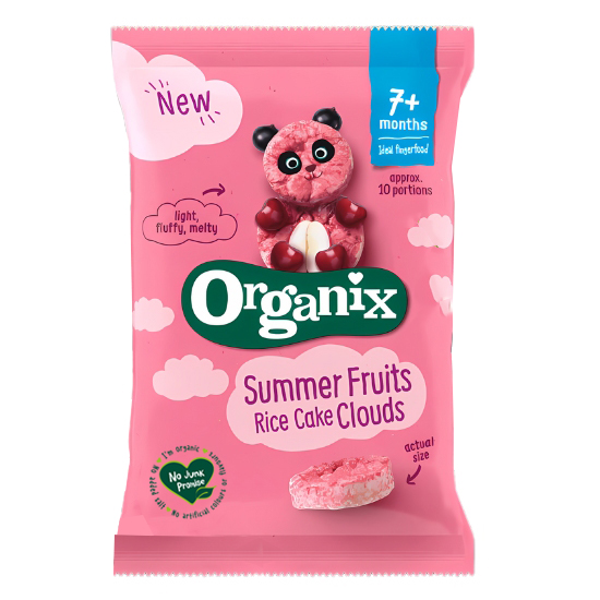 Ρυζογκοφρέτα 'Clouds' με Κεράσι, Μήλο και Φραγκοστάφυλο +7μ (40γρ)