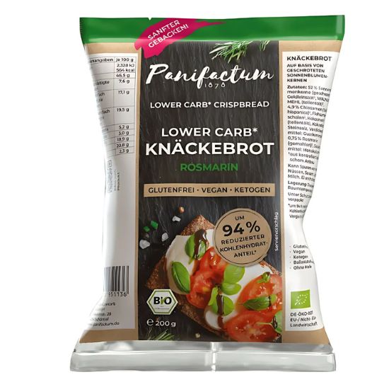 Low Carb Κράκερς με Δεντρολίβανο Χωρίς Γλουτένη (200γρ)