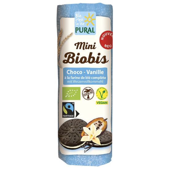 Mini Biobis μπισκότα με κακάο & βανίλια (85γρ)