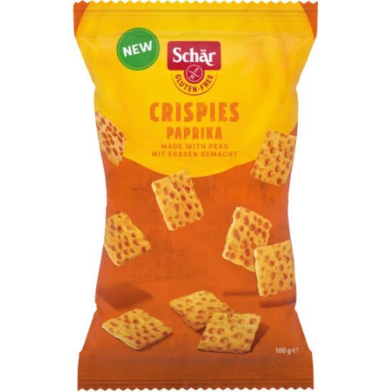 Τσιπς μπιζελιού "crispies" με πάπρικα χωρίς γλουτένη (100γρ)
