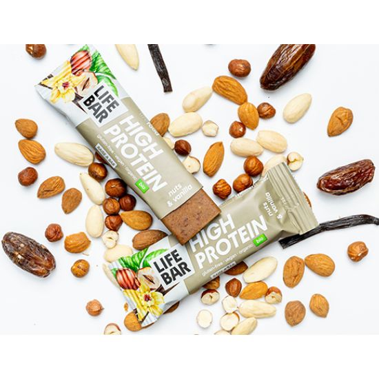 Μπάρα Υψηλή Πρωτεΐνη με Φουντούκια & Βανίλια Χωρίς Γλουτένη (40γρ)