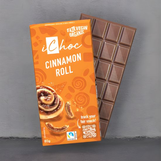 Vegan Σοκολάτα iChoc με Γέμιση Cinnamon Roll (80γρ)