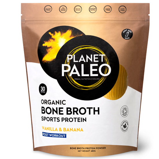 Πρωτεΐνη Κολλαγόνου από Ζωμό Οστών - Βανίλια & Μπανάνα (480γρ)