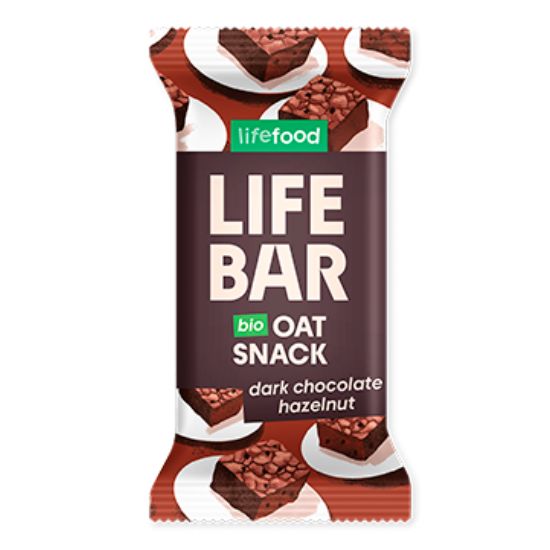 Μπάρα βρώμης με Μαύρη Σοκολάτα & Φουντούκι Χωρίς Γλουτένη (40γρ)