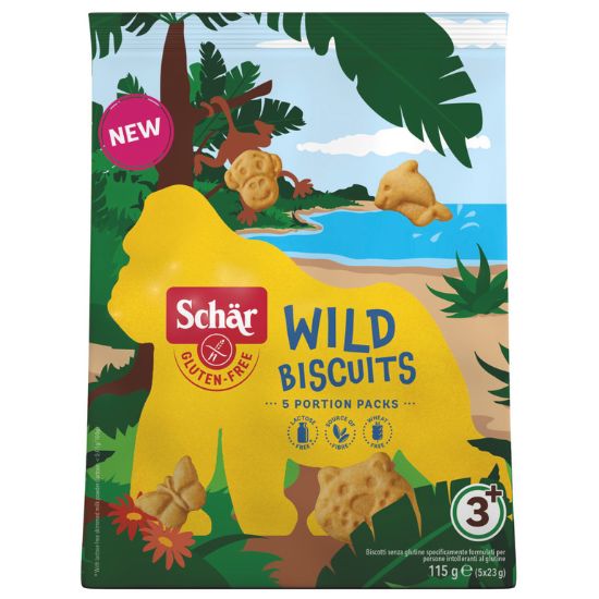 Μπισκότα Παιδικά Wild Biscuits χωρίς γλουτένη (5x23γρ) 115γρ
