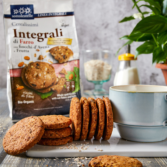 Vegan Μπισκότα Ντίνκελ 'Cerealissimi' με Βρώμη & Φρούτα (300γρ)